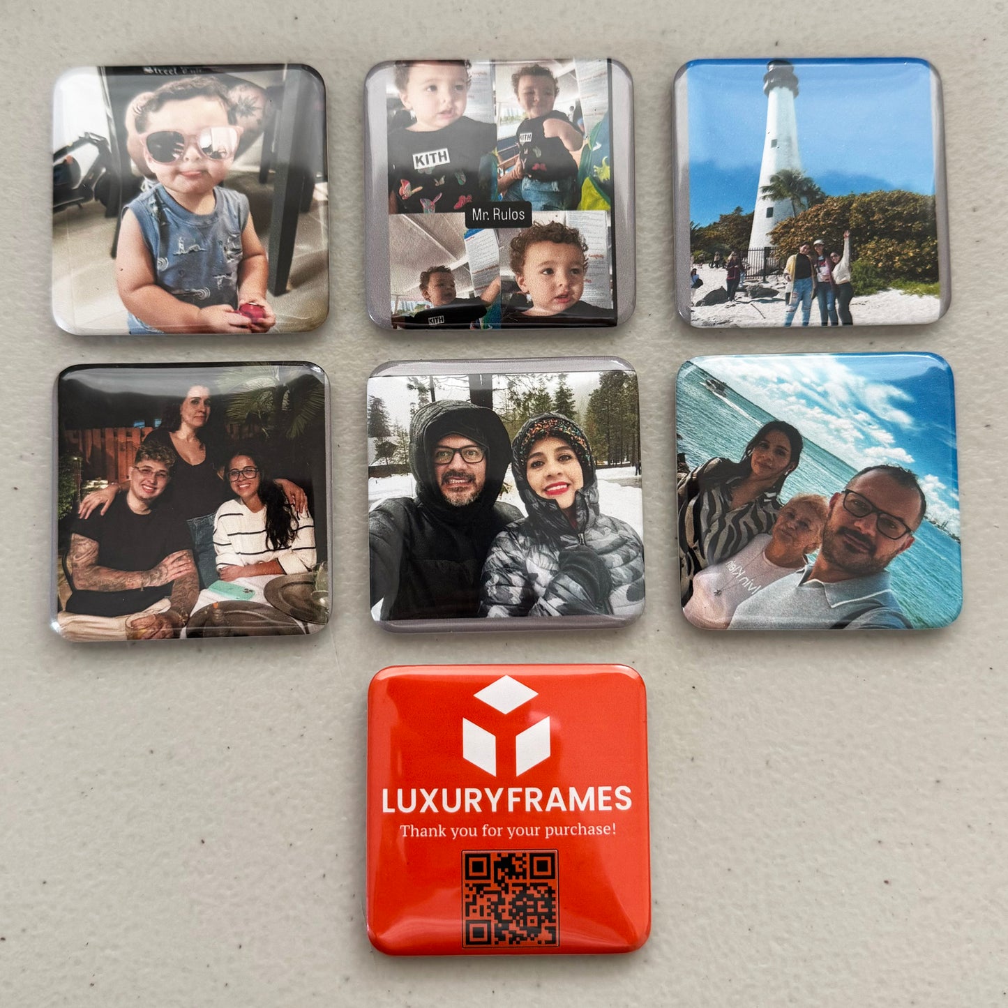 Custom Square Photo Fridge Magnet 2x2" – Handmade & Personalized Gift