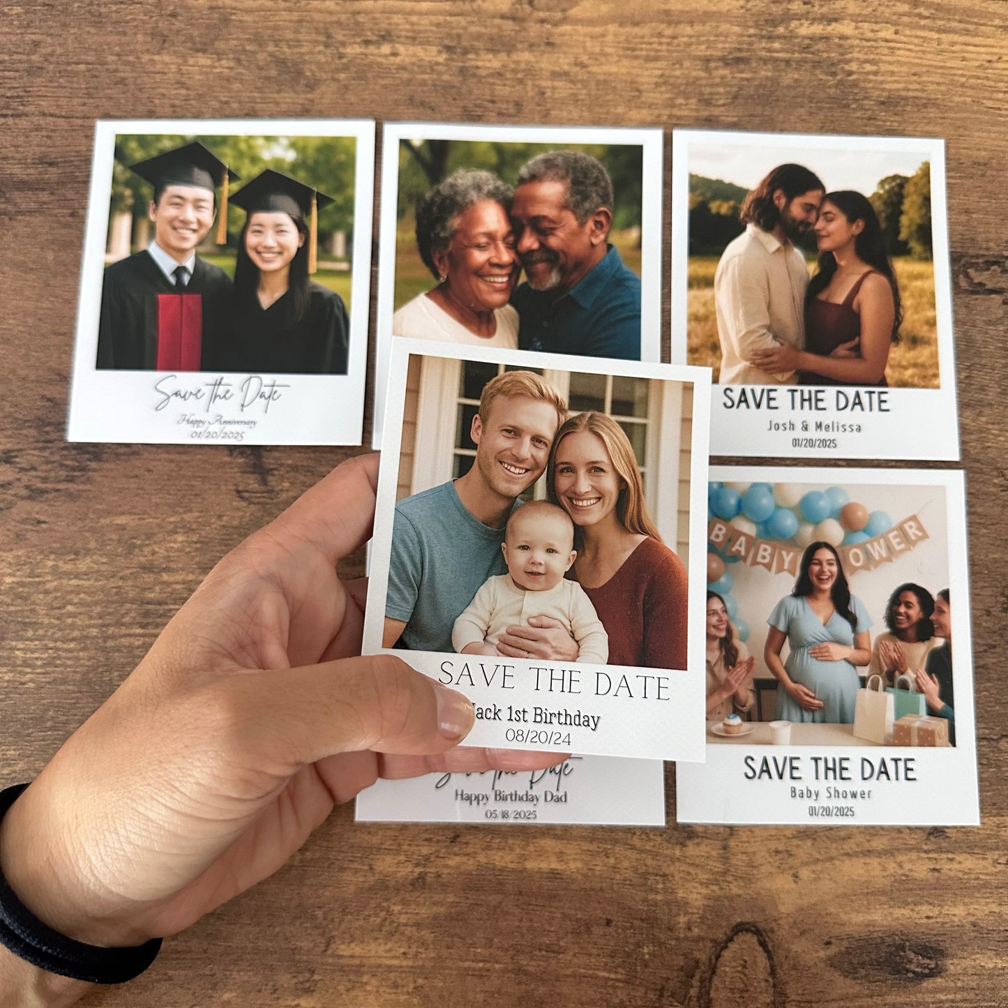Custom Save The Date Photo Magnets – Personalized Wedding, Birthday & Event Favors