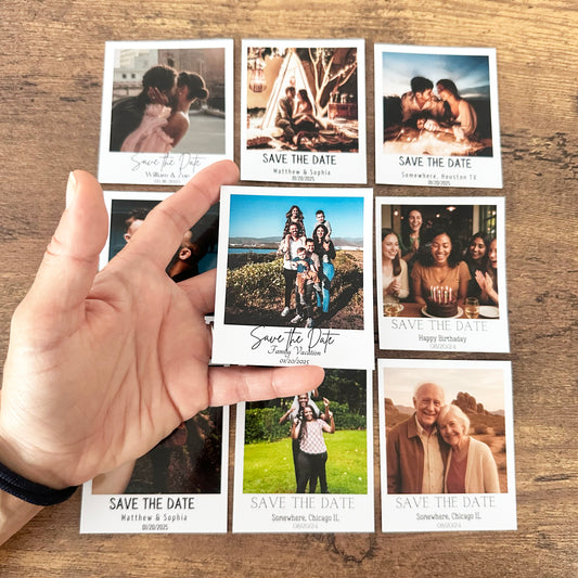 Custom Save The Date Photo Magnets – Personalized Wedding, Birthday & Event Favors